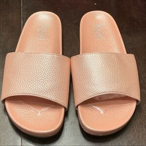 Elegant Peach Slide Sandals for Women